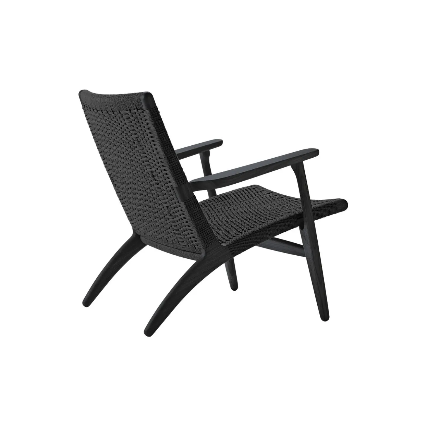 CH25 loungestol, sortlakeret eg/sort