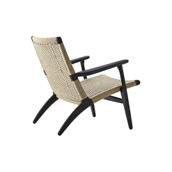 CH25 loungestol, sortlakeret eg/natur