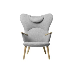 CH78 Mama Bear loungestol, light grey/olieret eg