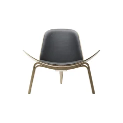 CH07 Skalstolen loungestol, hvidolieret eg/sort