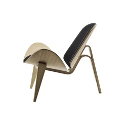 CH07 Skalstolen loungestol, hvidolieret eg/sort