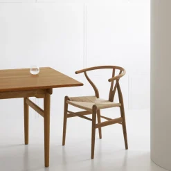 CH327 spisebord, olieret teak/olieret eg