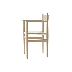 CH37 spisebordsstol, hvidolieret eg/natur