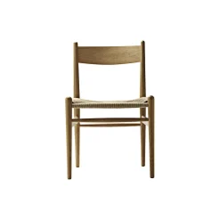 CH36 spisebordsstol, hvidolieret eg/natur