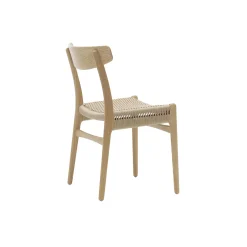 CH23 spisebordsstol, hvidolieret eg/natur