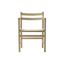 CH46 spisebordsstol, hvidolieret eg/natur