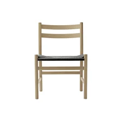 CH47 spisebordsstol, hvidolieret eg/sort