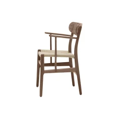 CH26 spisebordsstol, olieret valnød/natur