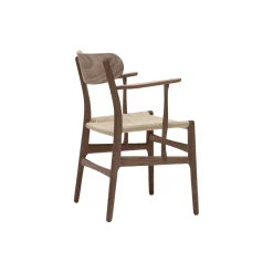 CH26 spisebordsstol, olieret valnød/natur