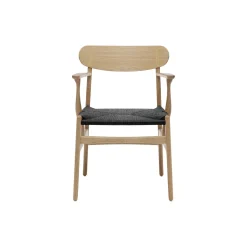 CH26 spisebordsstol, olieret eg/sort
