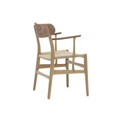 CH26 spisebordsstol, olieret eg/olieret valnød/natur