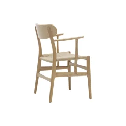 CH26 spisebordsstol, olieret eg/olieret valnød/natur