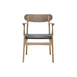 CH26 spisebordsstol, olieret eg/olieret valnød/sort