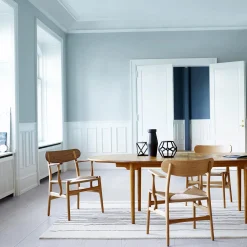 CH26 spisebordsstol, sæbebehandlet eg/natur