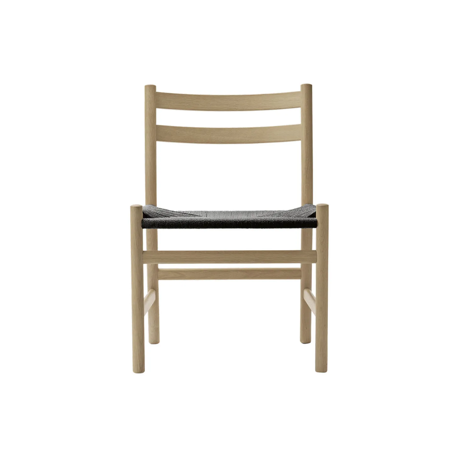 CH47 spisebordsstol, sæbebehandlet eg/sort