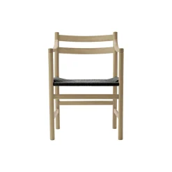 CH46 spisebordsstol, sæbebehandlet eg/sort