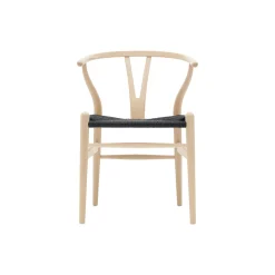 CH24 Y-stolen spisebordsstol, sæbebehandlet bøg/sort