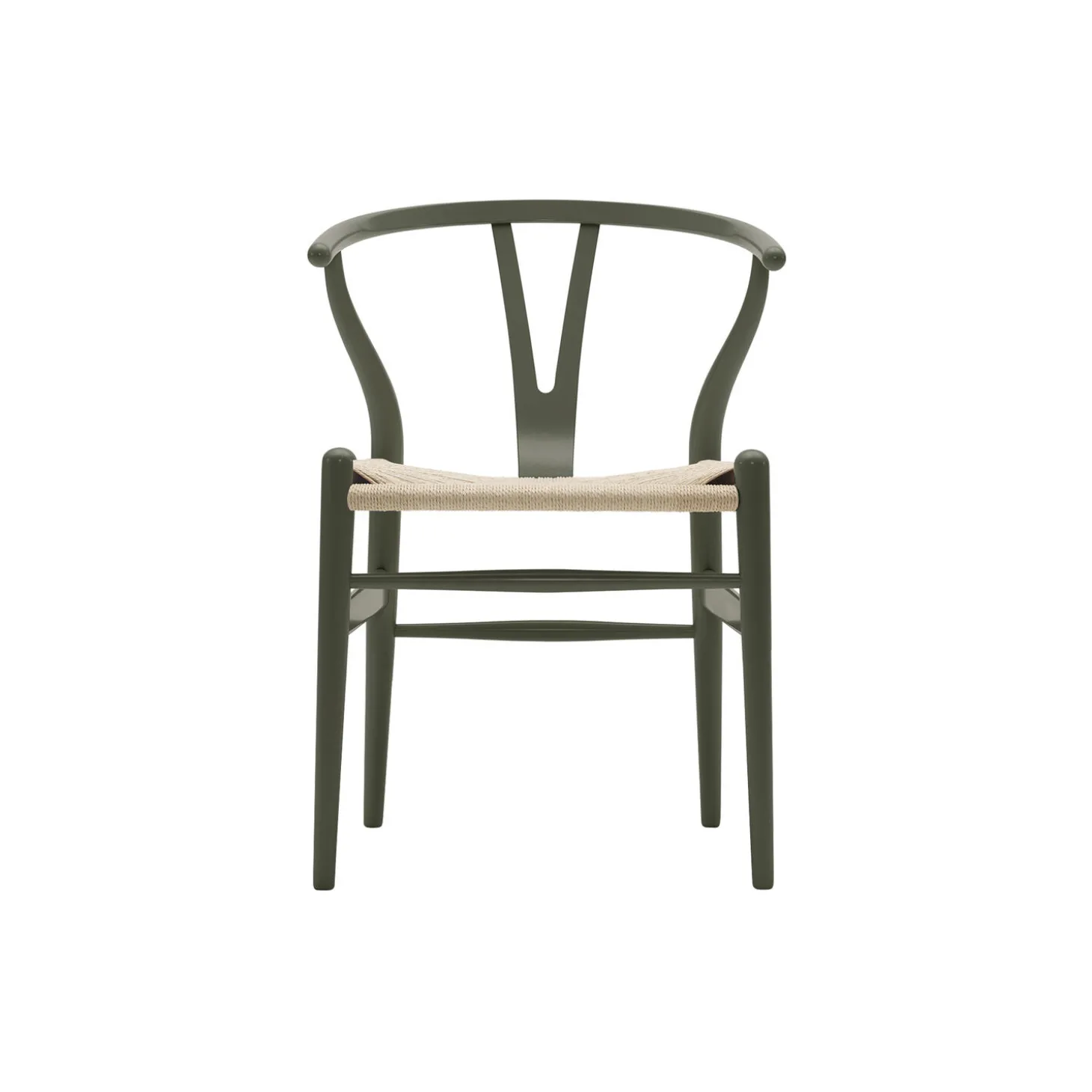 CH24 Y-stolen spisebordsstol, olive green/natur