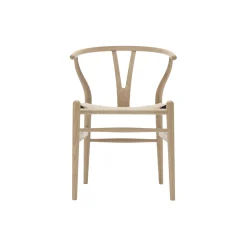 CH24 Y-stolen spisebordsstol, hvidolieret eg/natur