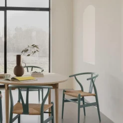 CH24 Y-stolen spisebordsstol, soft pewter