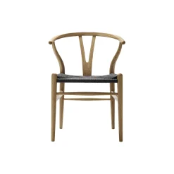 CH24 Y-stolen spisebordsstol, olieret eg/sort