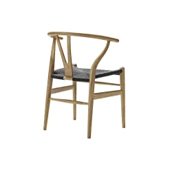 CH24 Y-stolen spisebordsstol, olieret eg/sort