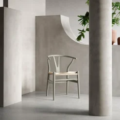 CH24 Y-stolen spisebordsstol, soft clay