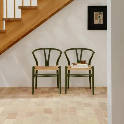 CH24 Y-stolen spisebordsstol, soft seaweed