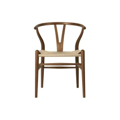 CH24 Y-stolen spisebordsstol, olieret mahogni/natur