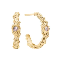 Chamber øreringe, forgyldt sølv