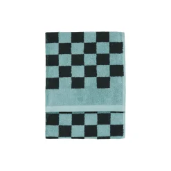 Checker håndklæde, aquamarine