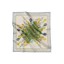 Cheerful Bouquet silketørklæde, beige