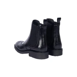 Chelsea læderstøvle, black/black