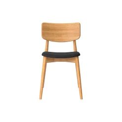 Chiara spisebordsstol, Davos 0522 Black/naturolieret eg