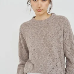 Christine Cable Sweater, dark sand