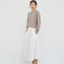 Christine Cable Sweater, dark sand