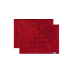 CHRISTMAS RUSTIC dækkeserviet, deep red