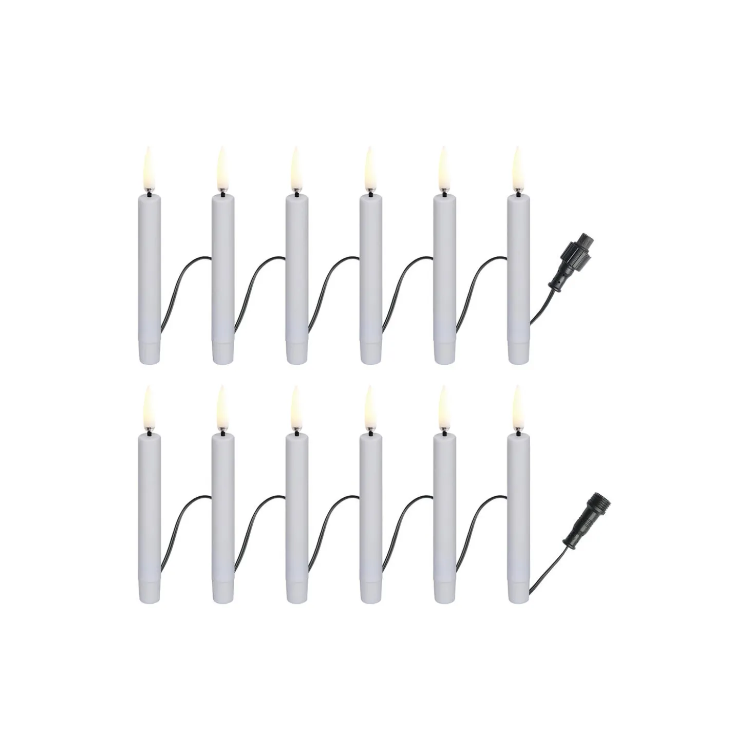 Christmas string 12 candles Extender, white