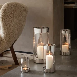 CHROME CONTOURS Fyrfadsstage