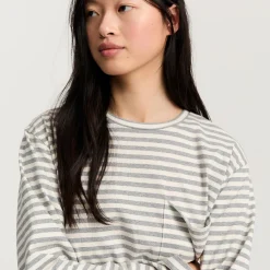 Circular Long Sleeve Melange, mix grey melange