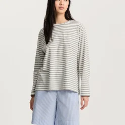 Circular Long Sleeve Melange, mix grey melange