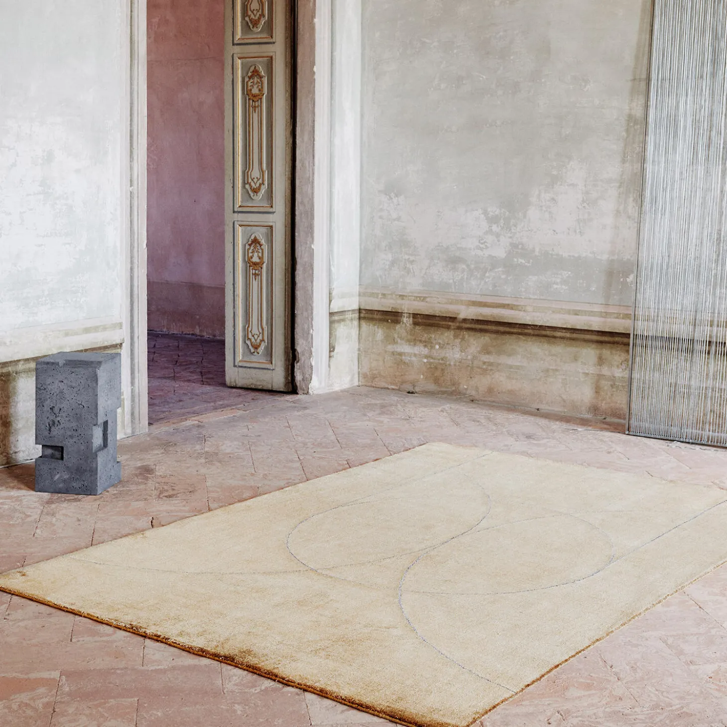 Circulus gulvtæppe, ochre