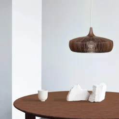 Clava Dine Wood Pendant, dark oak