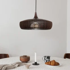 Clava Dine Wood Pendant, dark oak