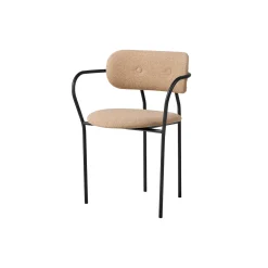 Coco Dining Armchair, Around Bouclé 004/black matt