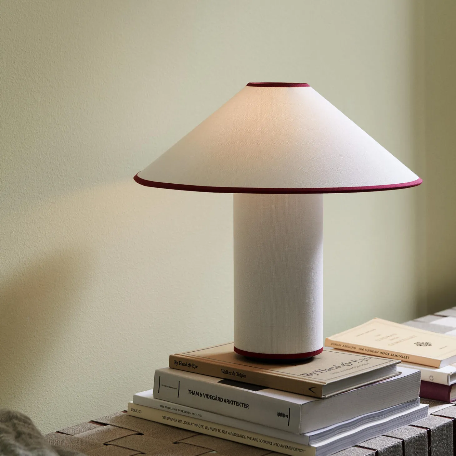Colette ATD6 Table Lamp, white/merlot