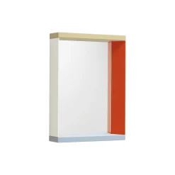 Colour Frame Mirror Small, blue/orange