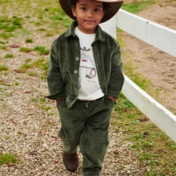 Corduroy Overshirt, dark green