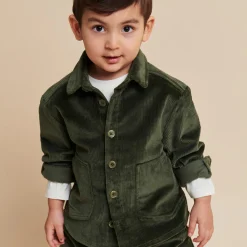 Corduroy Overshirt, dark green