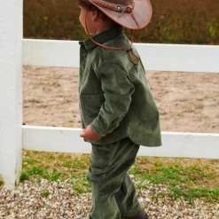 Corduroy Pant w. Adj. Waist, dark green